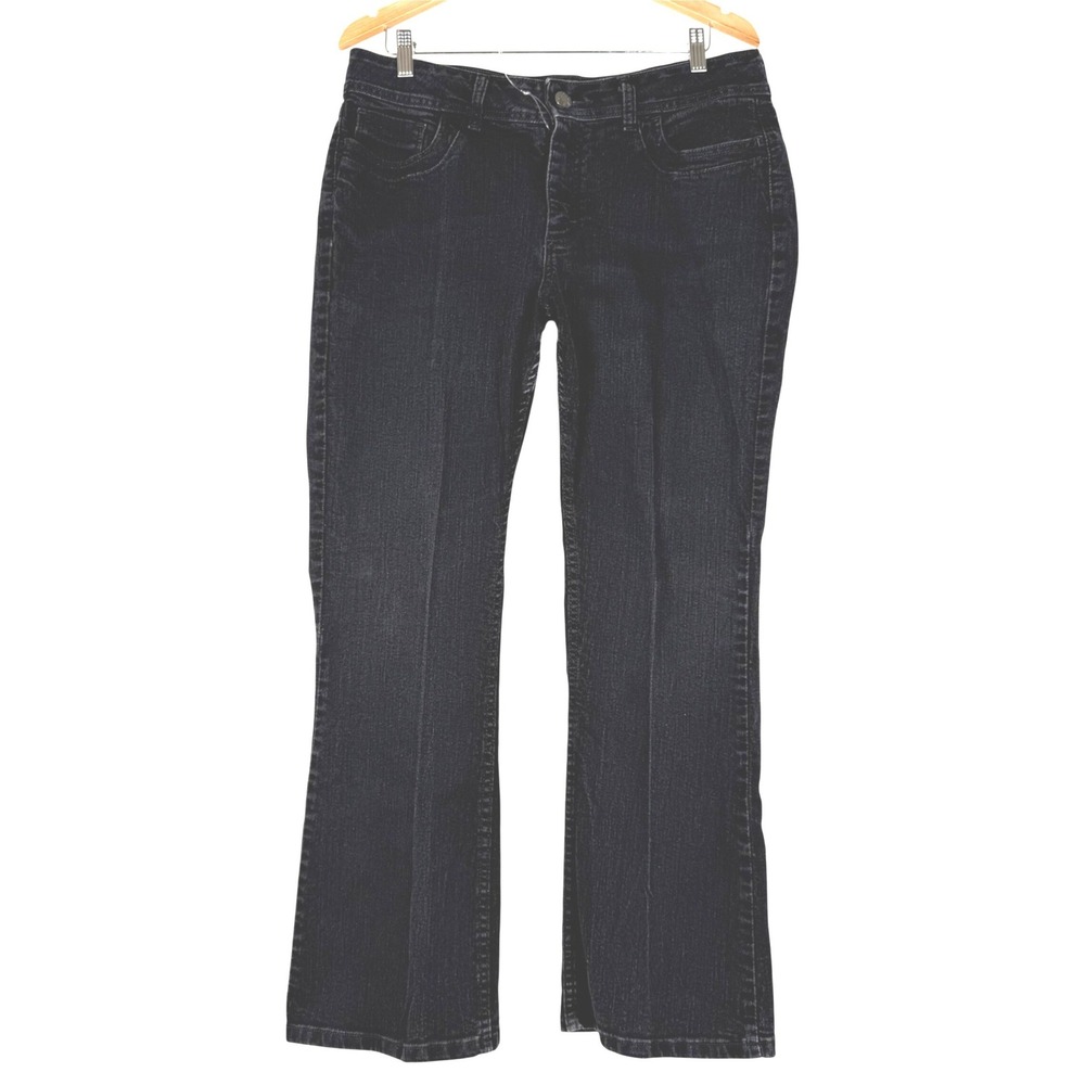 Riders by Lee Jeans Women 14P Black Bootcut Stretch Mid Rise Denim‎ 130M480